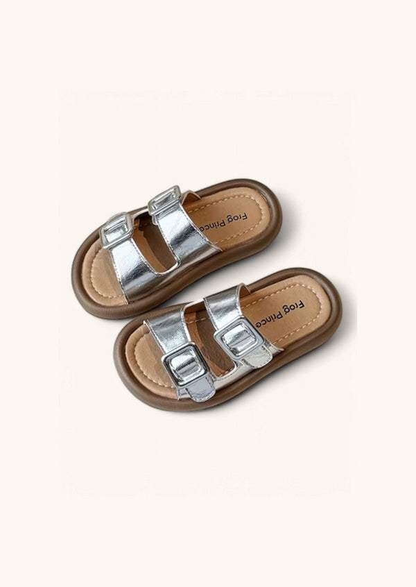 Summer Slip On Sandals in Black