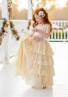 elegant rustic boho lace flower girl dresses ivory