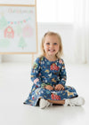 Toddler On the Farm Animals Blue Twirl Dress - Twirl Dresses