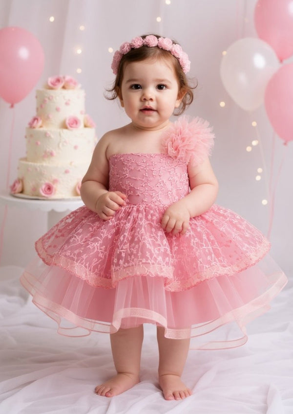 Baby Girl Pink Fancy Birthday Dress