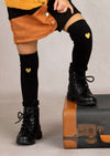 GIRLS - Black Ribbed Over the Knee Socks - Hannah Rose Vintage Boutique