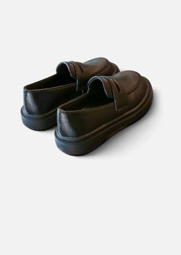 Charlotte Loafers in Black| Girls Penny Loafer Shoes | Girls Flats