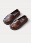 Charlotte Loafers in Brown| Girls Penny Loafer Shoes | Girls Flats