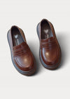 Charlotte Loafers in Brown| Girls Penny Loafer Shoes | Girls Flats
