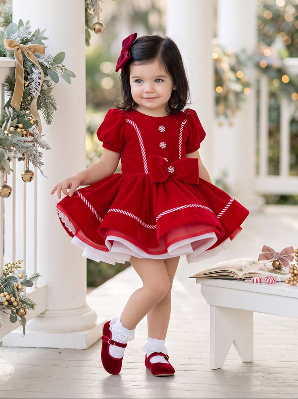 Peppermint Princess Girls Christmas Dress | Cake Smash Outfit Girl
