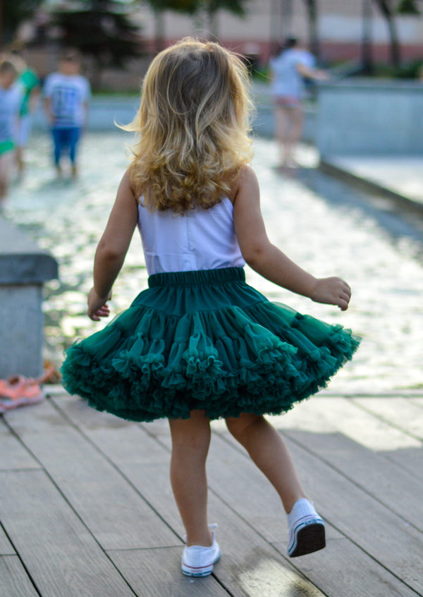 girl petticoat skirt in green