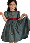 Girls embroidered Christmas Dress