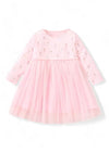 Dancing Ballerinas Long Sleeve Pink Tutu Dress