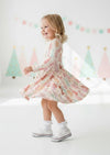 Girls Pink Winter Wishes Christmas Twirl Dress - Twirl Dresses