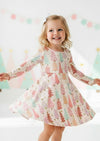 Girls Pink Winter Wishes Christmas Twirl Dress - Twirl Dresses