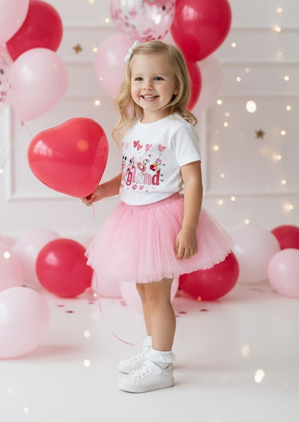 Pink Disneyland Tee & Tutu Set | Girls Cotton Tees & Outfits