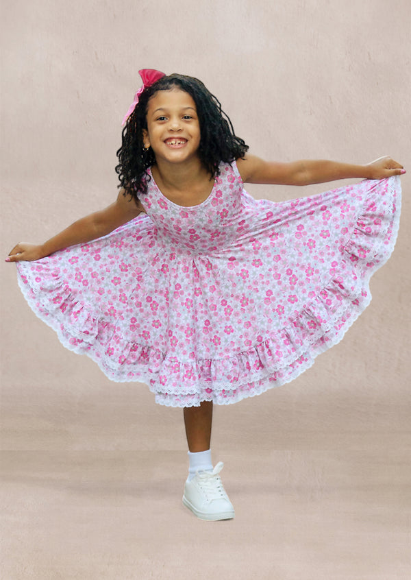 Tilda Dress in Pink Print