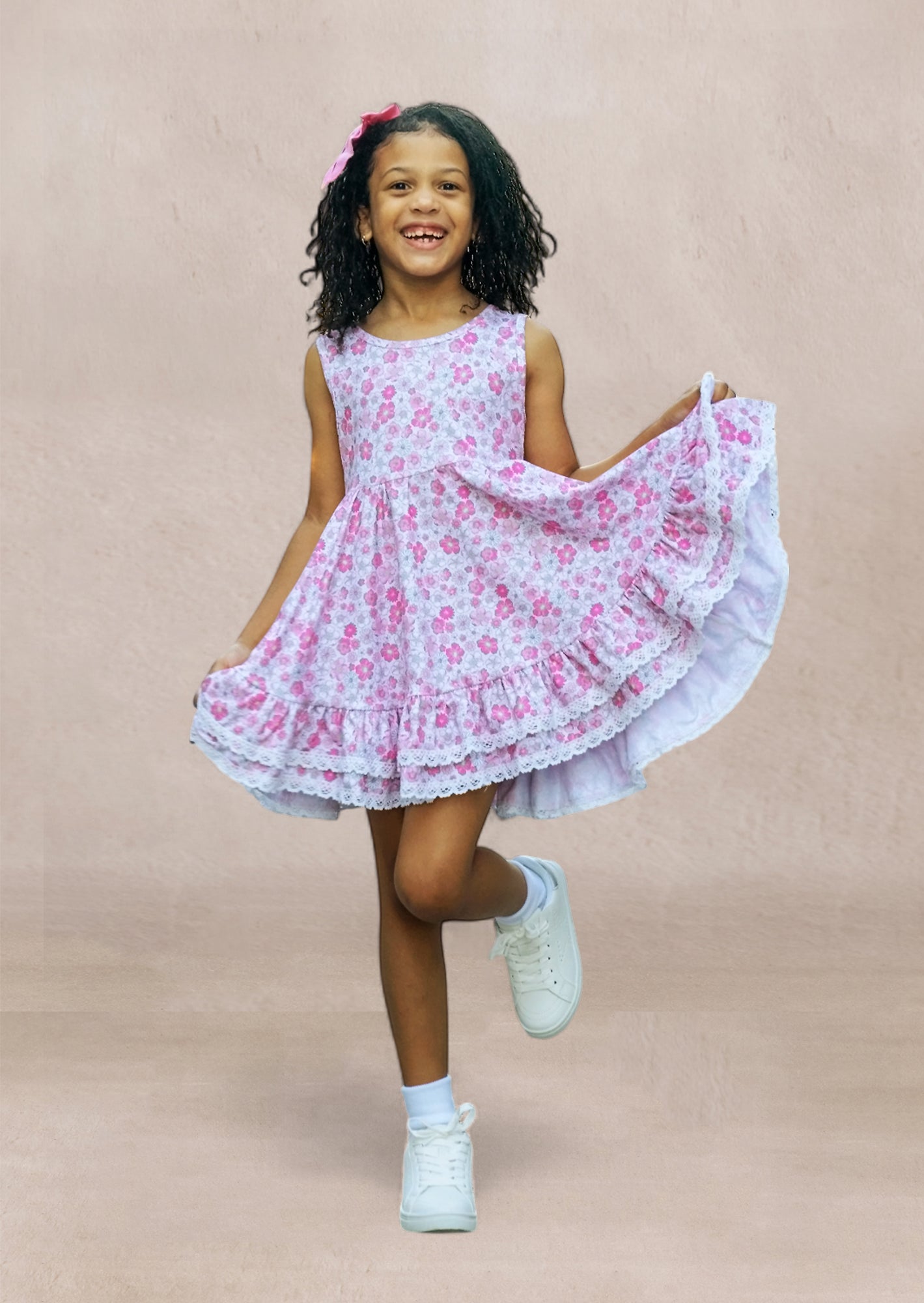 Tilda Dress in Pink Print