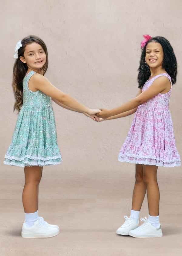 Tilda Dress in Pink Print