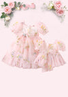 Enchanted Floral Party Dress in Pink