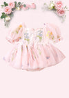Enchanted Floral Baby Girl Romper in Pink