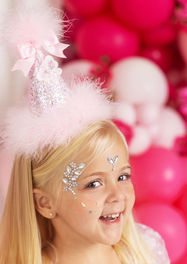 Sugar Fairy Pink Glitter Party Hat