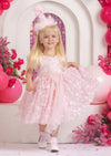 Sugar Fairy Pink Sequin Party Dress