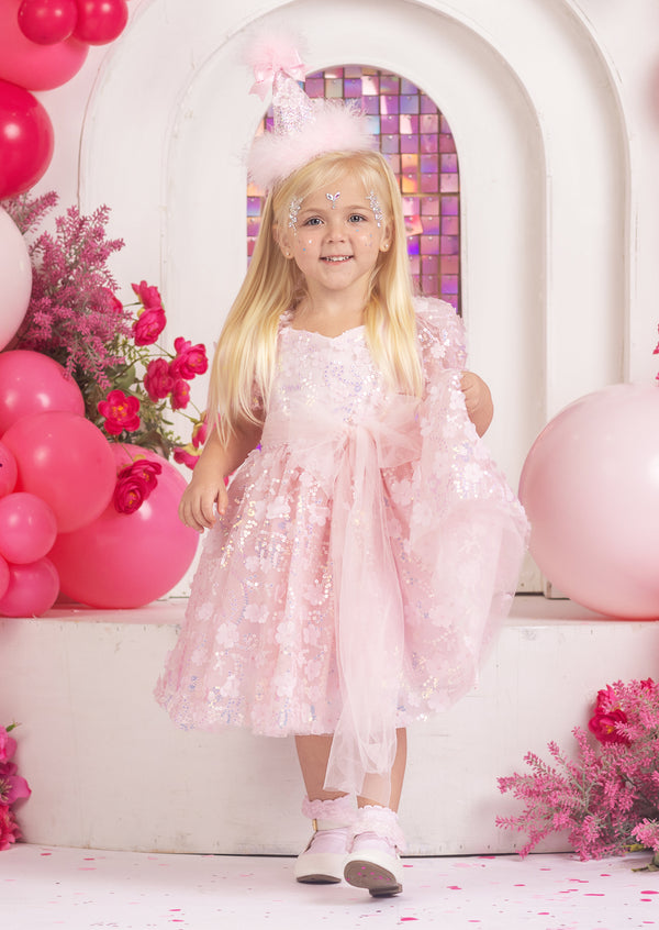Sugar Fairy Pink Sequin Party Dress
