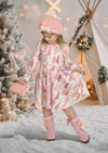 Christmas Trees Twirl Dress || Shades of Pink