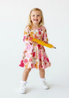 Girls Pink Golden Mouse Twirl Dress - Twirl Dresses