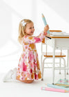 Girls Pink Golden Mouse Twirl Dress - Twirl Dresses