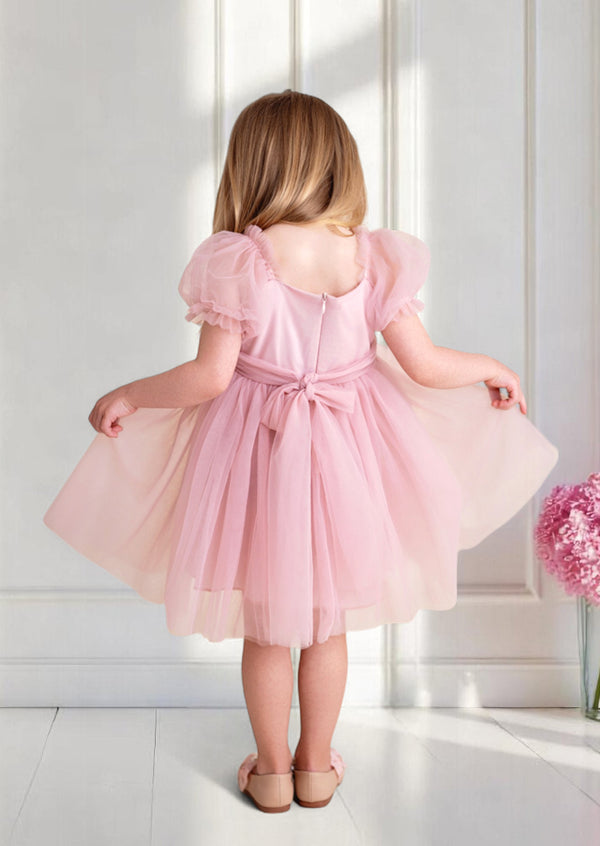 Luna Dress in Mauve Pink