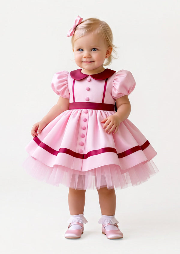 Pink Mouse Baby Girl 1st Birthday Dress | Cake Smash Girl