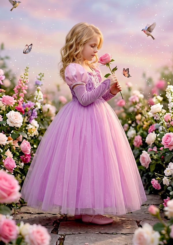 Lavender Rose Garden Princess Gown