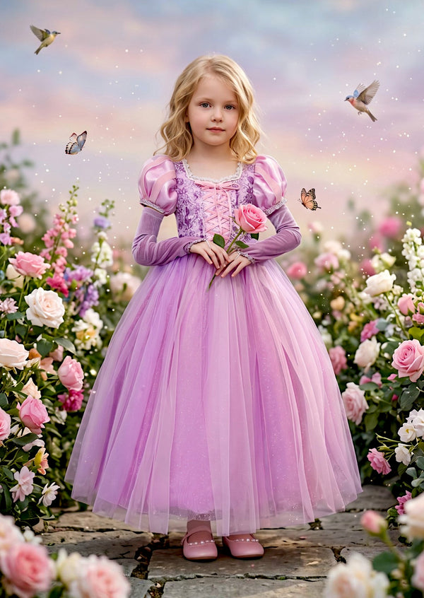 Lavender Rose Garden Princess Gown