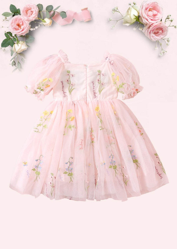 Enchanted Floral Party Dress in Pink