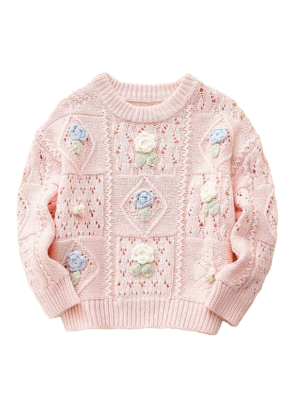 girls pink pullover sweater