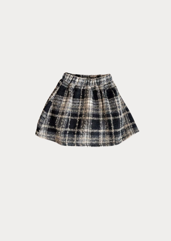 Whimsy Woven Skirt in Black Plaid