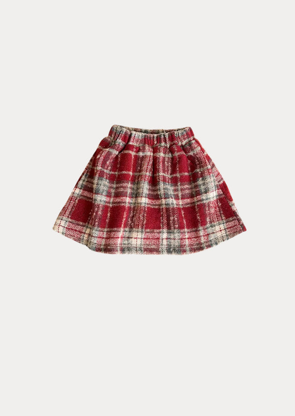 Whimsy Woven Skirt in Red Plaid