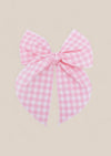 Pink Check Fable Bow