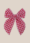 Red Check Fable Bow