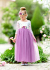 Dusty plum flower girl dresses with sleeves