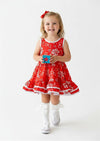 Toddler & Girls Pop Era Twirl Dress in Red - Twirl Dresses