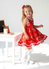 Toddler & Girls Pop Era Twirl Dress in Red - Twirl Dresses