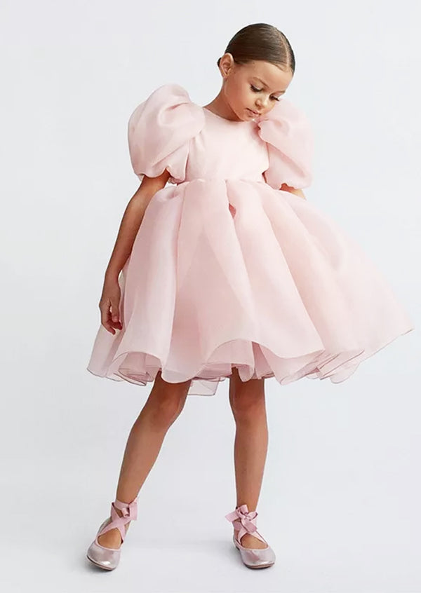 Girls luxury party dress in pink
