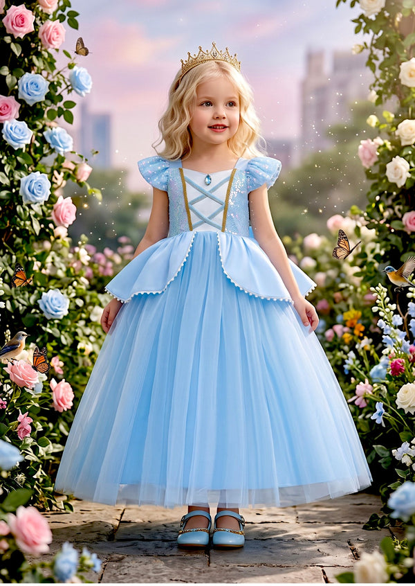 Blue Princess Gown – Girls Fairytale Dress Up
