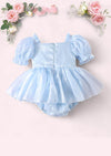 Moonbeam Puff Sleeve Dress in Powder Blue