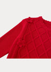 Cotton Argyle Pullover in Red