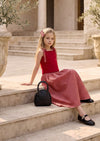 Red Gingham Cake Skirt & Top Set