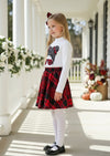 Red Plaid Bow Cutie Holiday Skirt Set