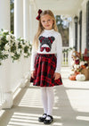 Red Plaid Bow Cutie Holiday Skirt Set