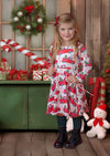 Christmas Tree Truck Twirl Dress || Red