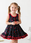 Red Black Candy Hearts Lollipop Twirl Dress