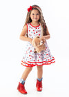 girls red lollipop twirl dress