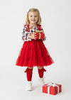 Girls Red Mouse Gingerbread Cookies Holiday Twirl Dress -Twirl Dresses